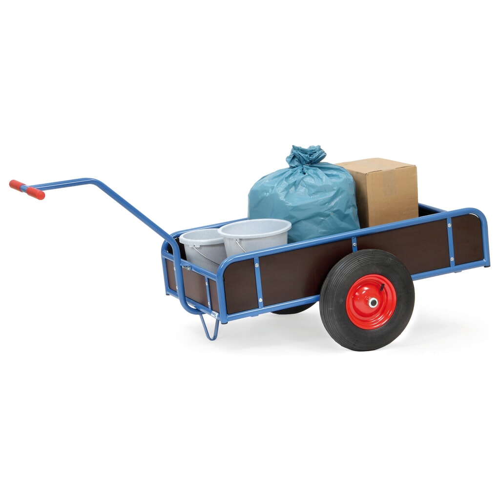 Zdjęcie produktu nr 2: 1-osiowy wózek ręczny fetra®, zamknięte ściany, ogumienie pneumatyczne, powierzchnia ładunkowa 1145 x 565 mm