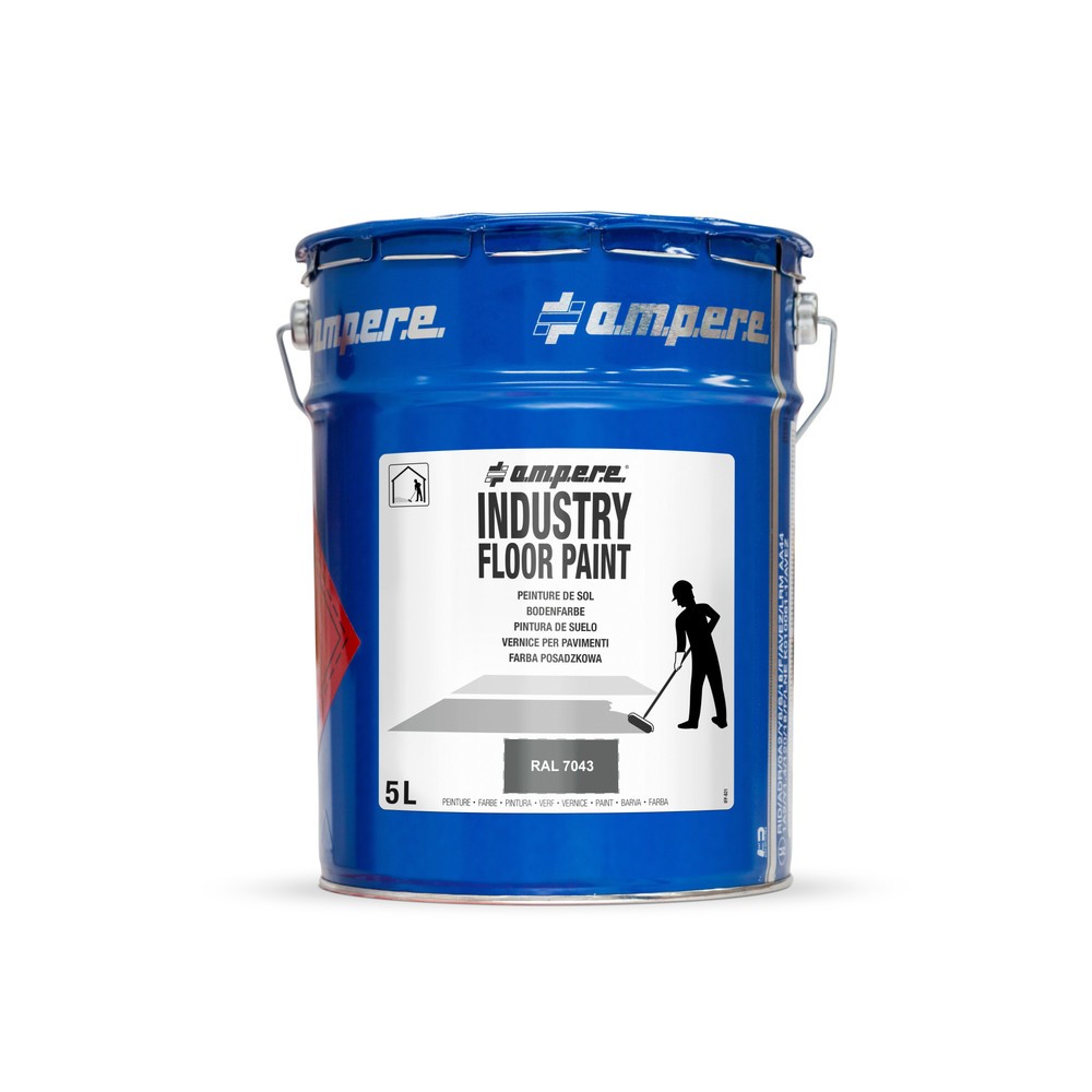 Zdjęcie produktu nr 1: A.M.P.E.R.E. Farba do znakowania podłoża Traffic Floor Paint, 5 l, szara