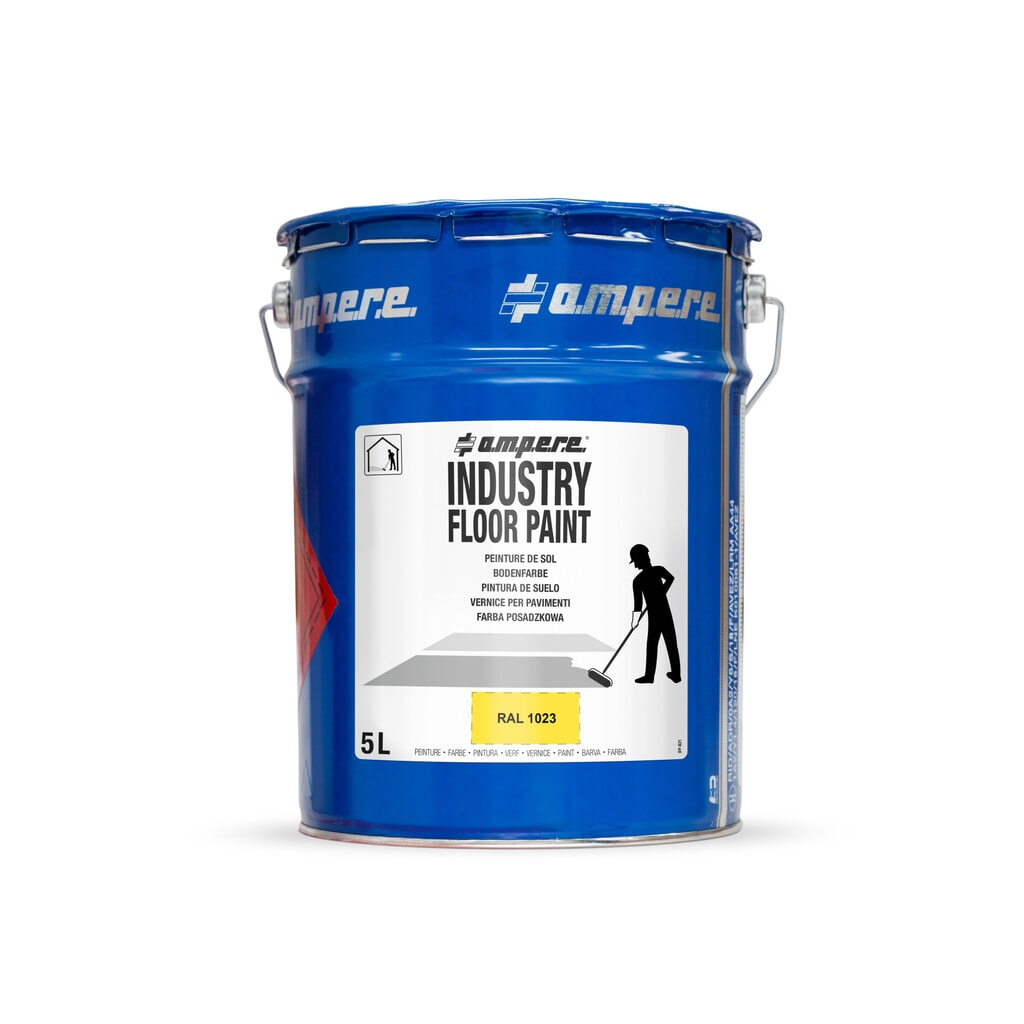 Zdjęcie produktu: A.M.P.E.R.E. Farba do znakowania podłoża Traffic Floor Paint, 5 l, żółta