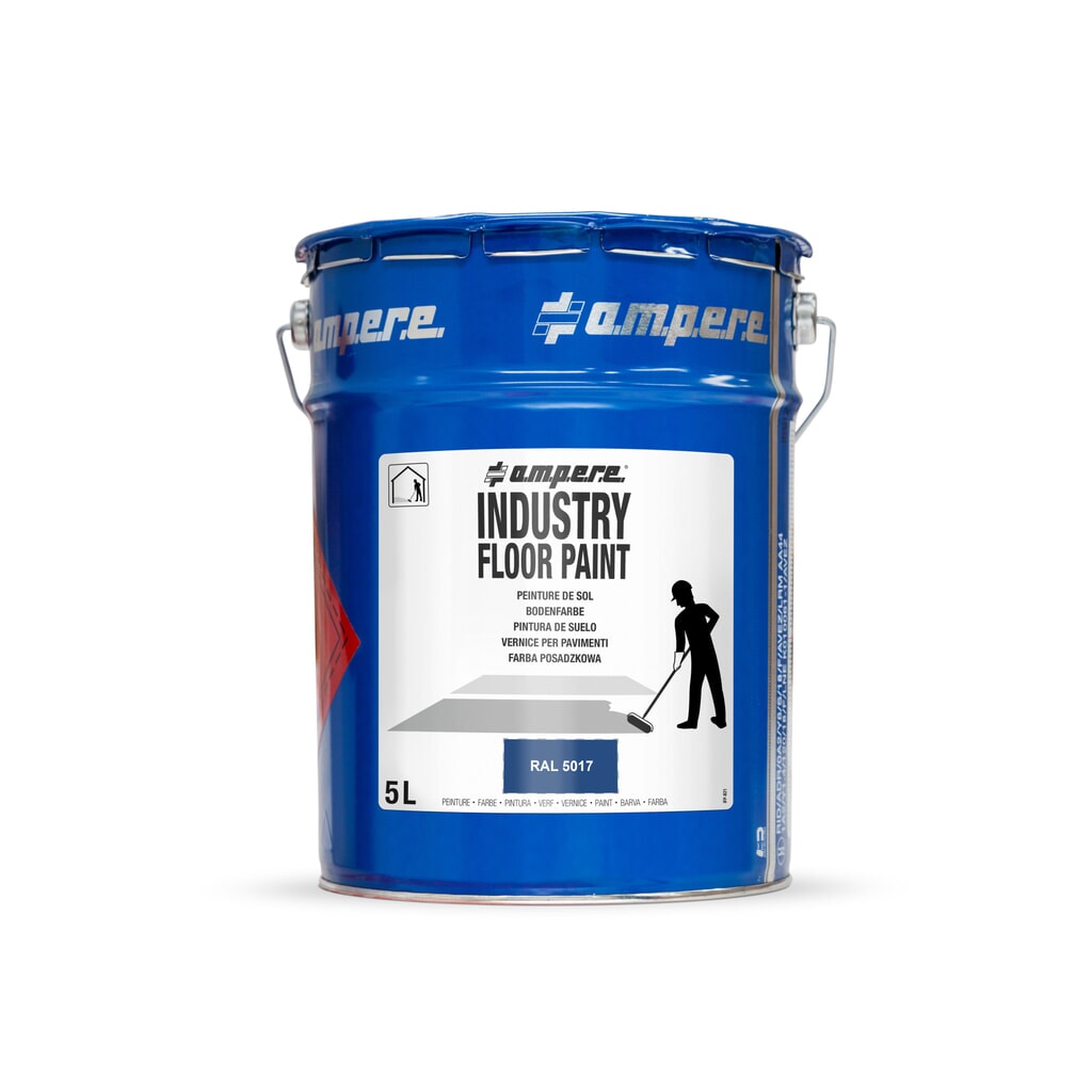 Zdjęcie produktu nr 1: A.M.P.E.R.E. Farba do znakowania podłoża Traffic Floor Paint, 5 l, niebieska