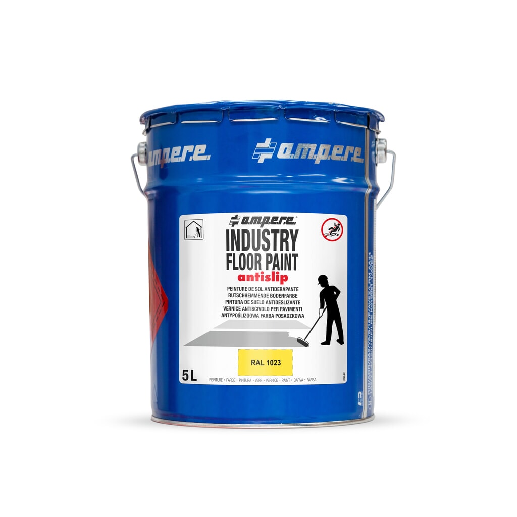 Zdjęcie produktu: A.M.P.E.R.E. Farba do znakowania podłoża Traffic Floor Paint antislip, 5 l, żółta
