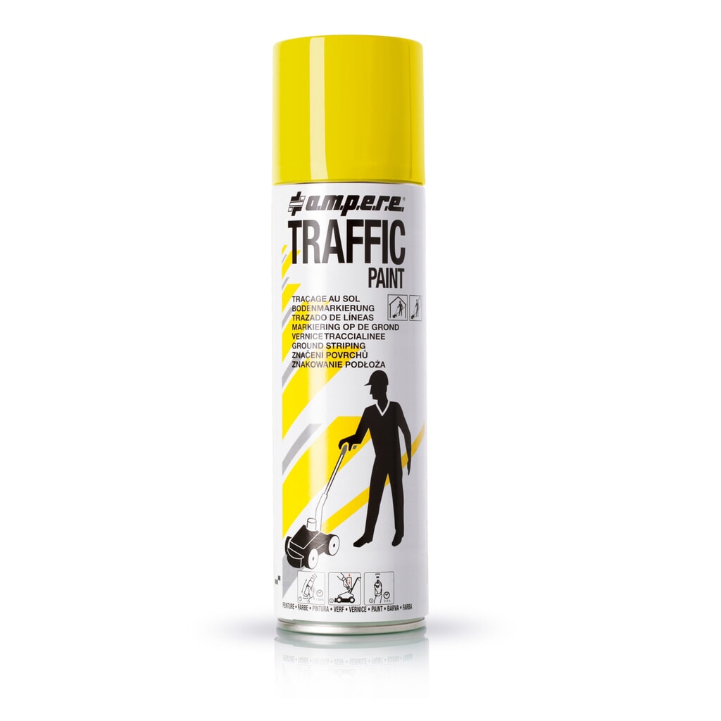 A.M.P.E.R.E. Farba do znakowania TRAFFIC 0,5 l, żółta Zdjęcie produktu: A.M.P.E.R.E. Farba do znakowania TRAFFIC 0,5 l, żółta