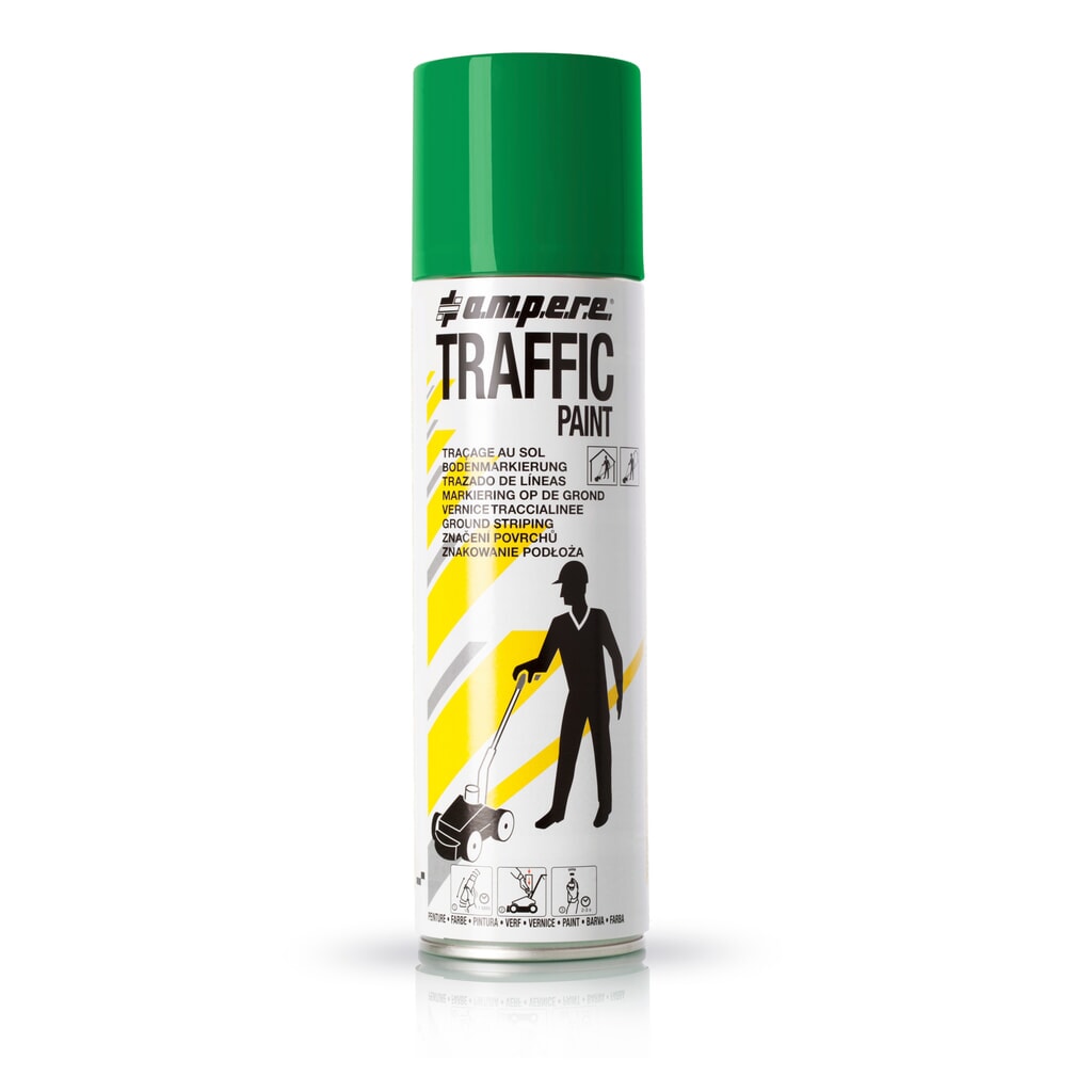 A.M.P.E.R.E. Farba do znakowania TRAFFIC 0,5 l, zielona Zdjęcie produktu: A.M.P.E.R.E. Farba do znakowania TRAFFIC 0,5 l, zielona