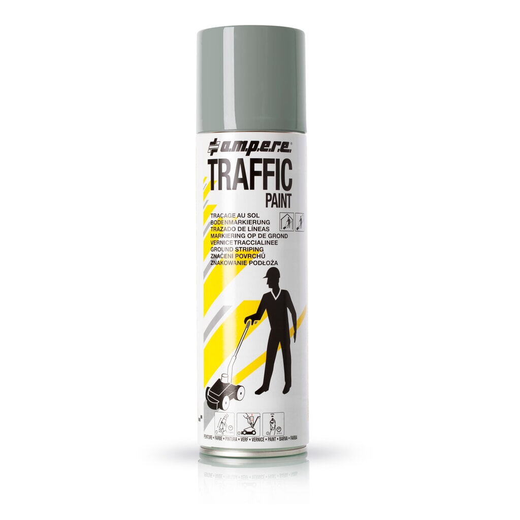 A.M.P.E.R.E. Farba do znakowania TRAFFIC 0,5 l, szara Zdjęcie produktu: A.M.P.E.R.E. Farba do znakowania TRAFFIC 0,5 l, szara