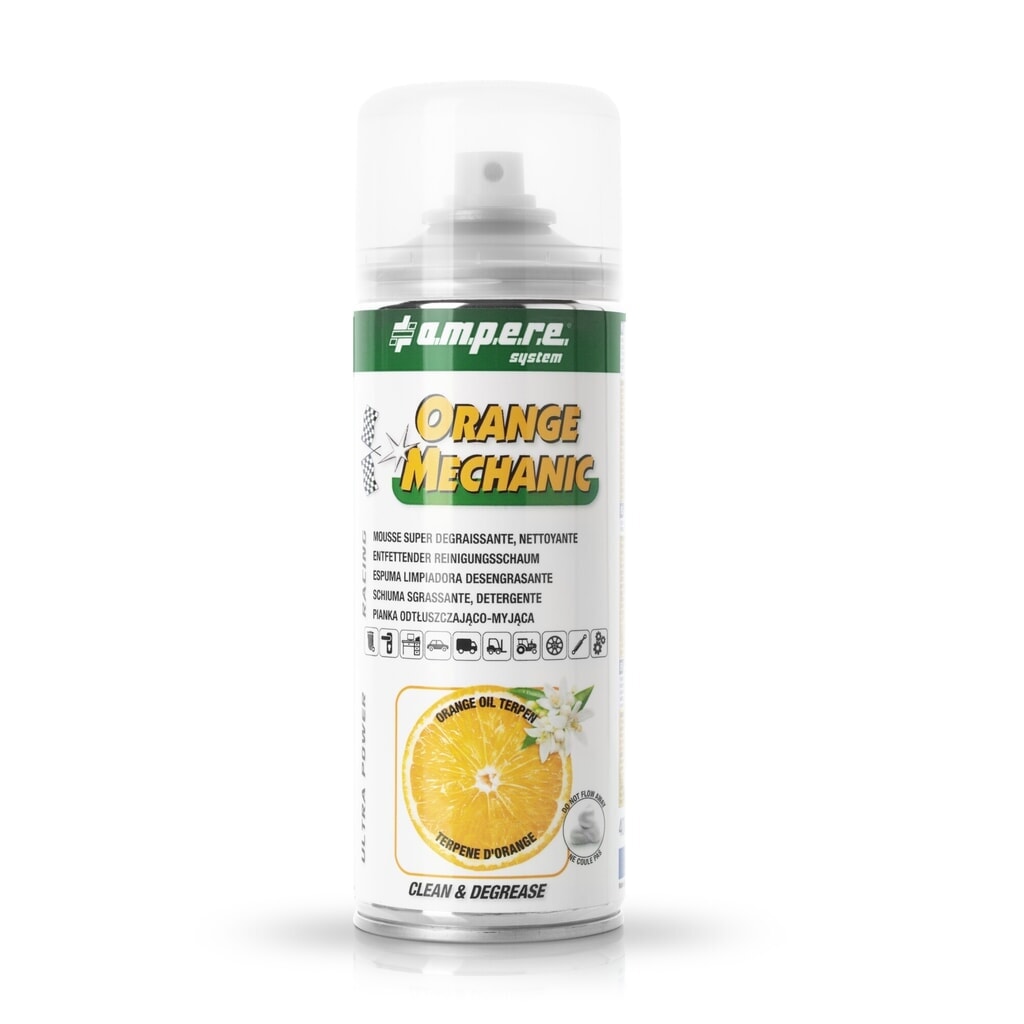 A.M.P.E.R.E. Pianka czyszcząca Orange Mechanic, odtłuszczająca, 400 ml, 12 szt./op. Zdjęcie produktu nr 1: A.M.P.E.R.E. Pianka czyszcząca Orange Mechanic, odtłuszczająca, 400 ml, 12 szt./op.