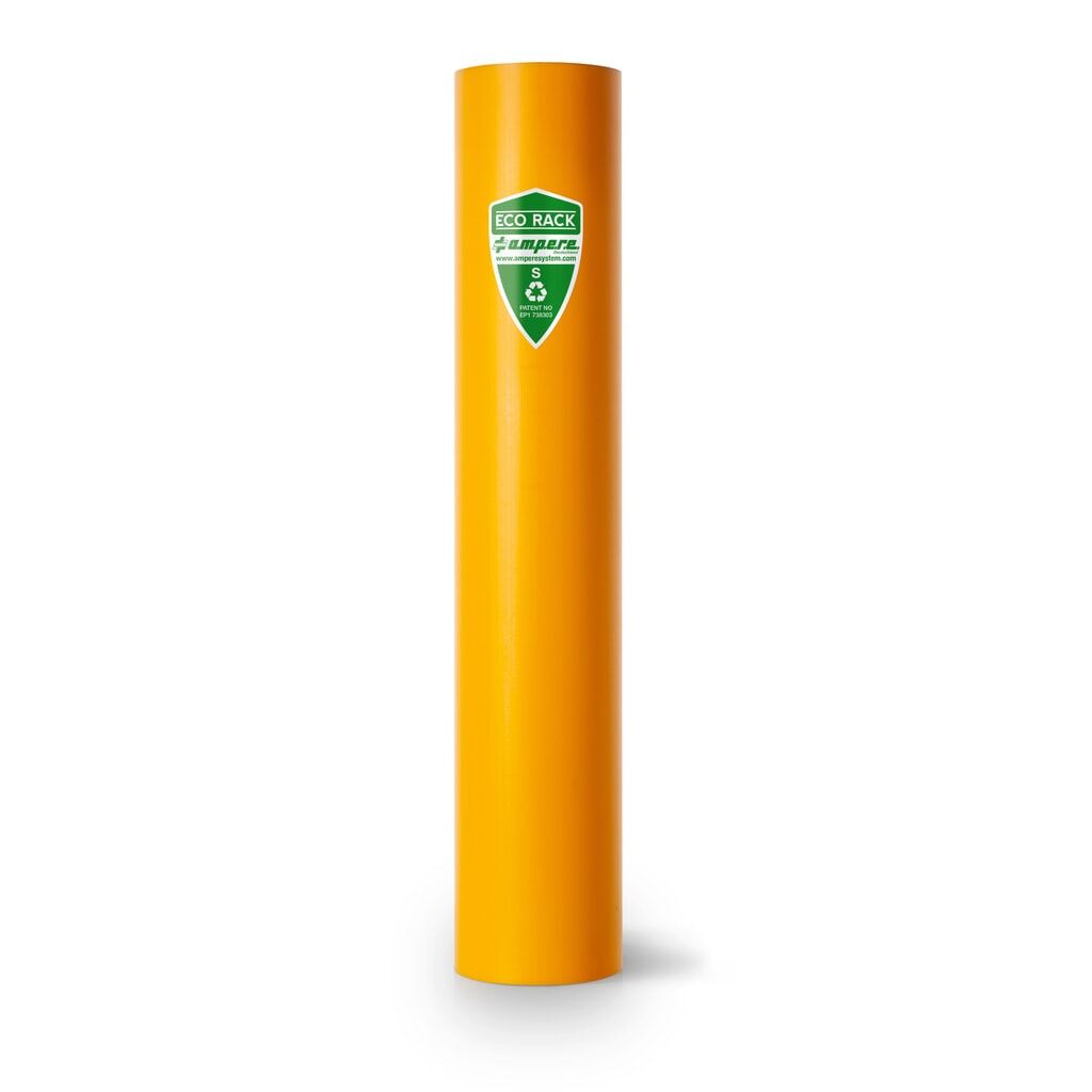 Zdjęcie produktu nr 1: A.M.P.E.R.E. Zabezpieczenie przed kolizją do regałów Eco Rack, wykonane z tworzywa sztucznego, model S, wymiary wewnętrzne wys. x szer. 600 x 70–87 mm