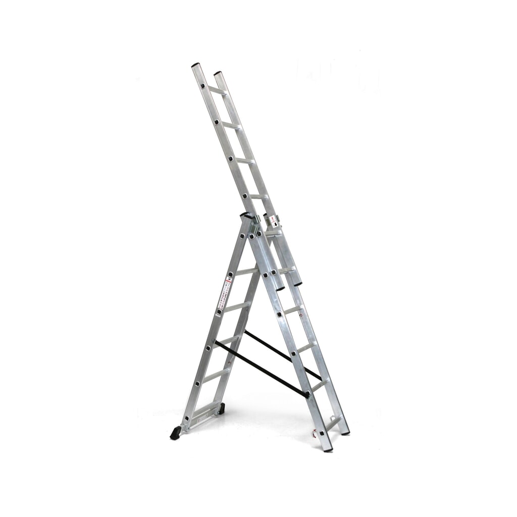 Zdjęcie produktu nr 1: Aluminiowa drabina przesuwna BASIC 3 w 1, wysokość robocza 4,86 m