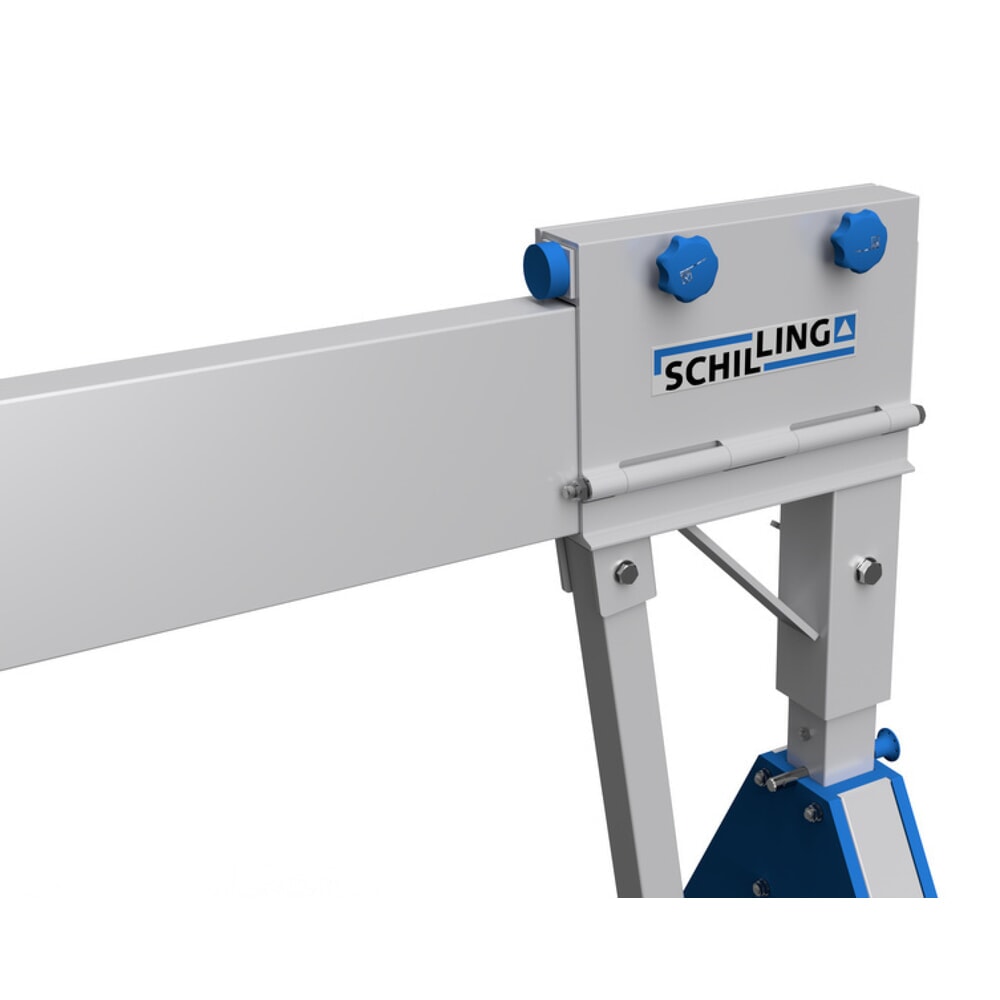 Zdjęcie produktu nr 4: Aluminiowa suwnica bramowa SCHILLING z dzieloną belką, punkt zawieszenia 1249-2349 mm, udźwig 500 kg
