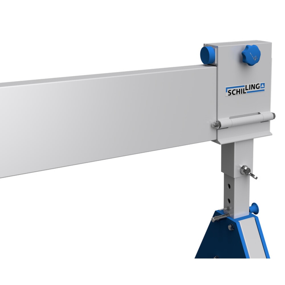 Zdjęcie produktu nr 7: Aluminiowa suwnica bramowa SCHILLING z dzieloną belką, punkt zawieszenia 1249-2349 mm, udźwig 500 kg