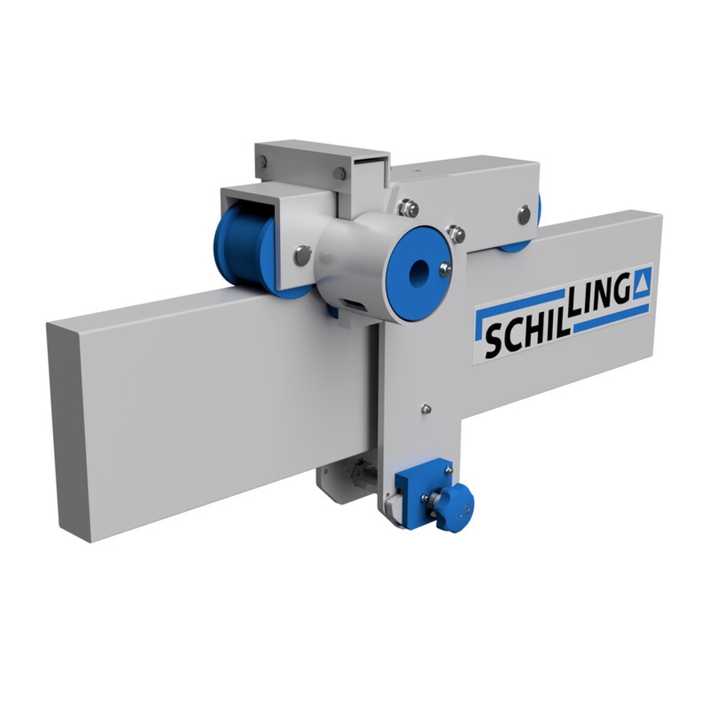Zdjęcie produktu nr 9: Aluminiowa suwnica bramowa SCHILLING z dzieloną belką, punkt zawieszenia 1249-2349 mm, udźwig 500 kg