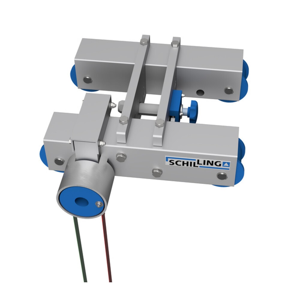 Zdjęcie produktu nr 10: Aluminiowa suwnica bramowa SCHILLING z dzieloną belką, punkt zawieszenia 1249-2349 mm, udźwig 500 kg