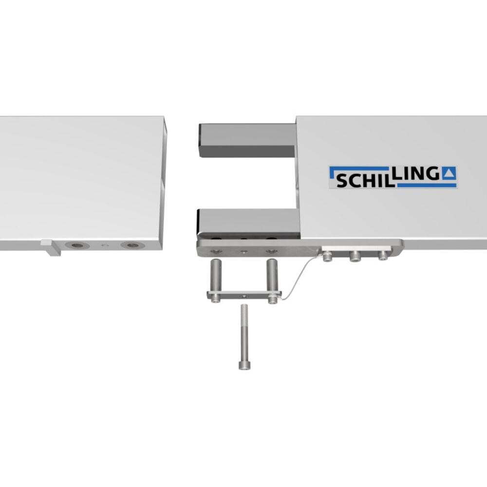 Zdjęcie produktu nr 12: Aluminiowa suwnica bramowa SCHILLING z dzieloną belką, punkt zawieszenia 1249-2349 mm, udźwig 500 kg