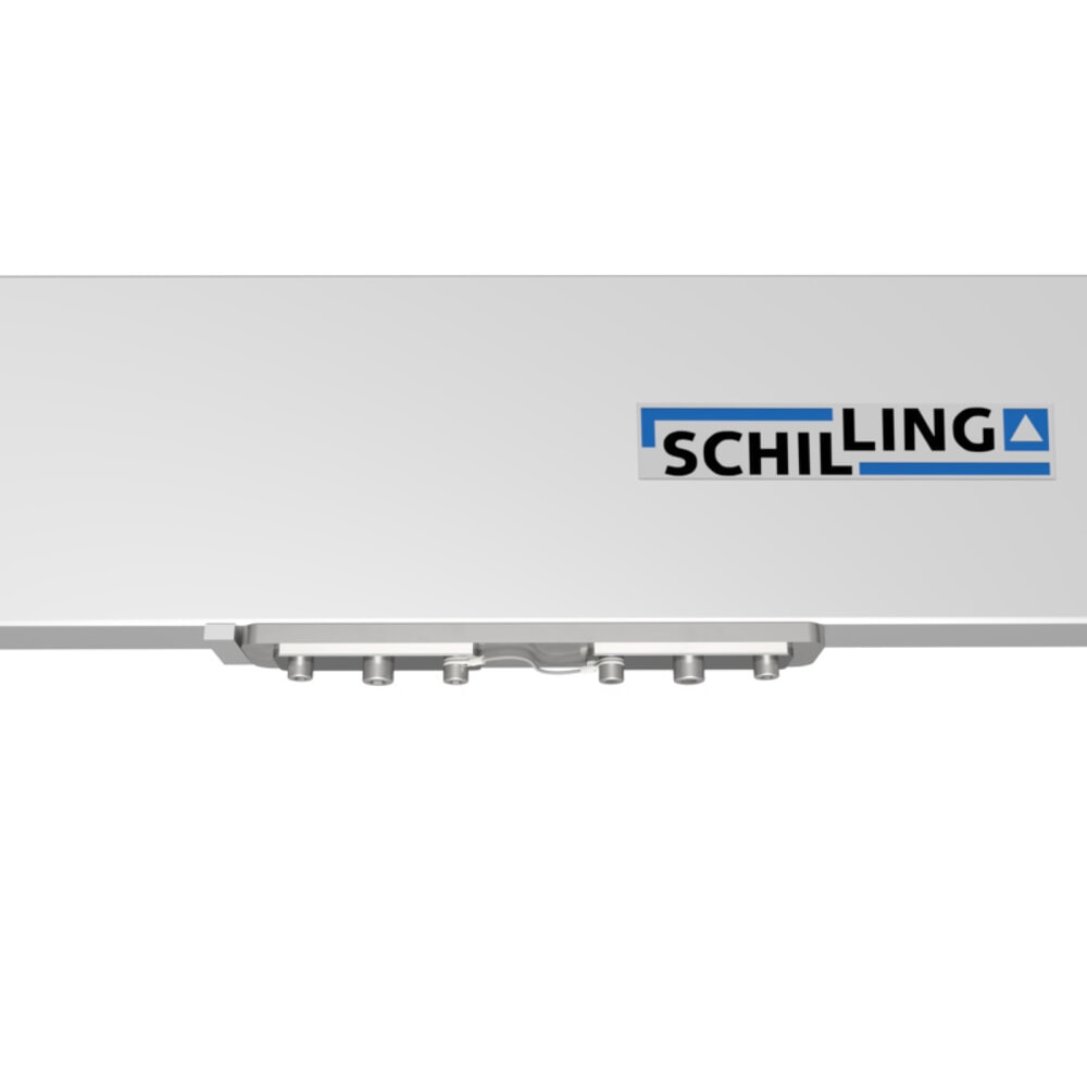 Zdjęcie produktu nr 13: Aluminiowa suwnica bramowa SCHILLING z dzieloną belką, punkt zawieszenia 1249-2349 mm, udźwig 500 kg