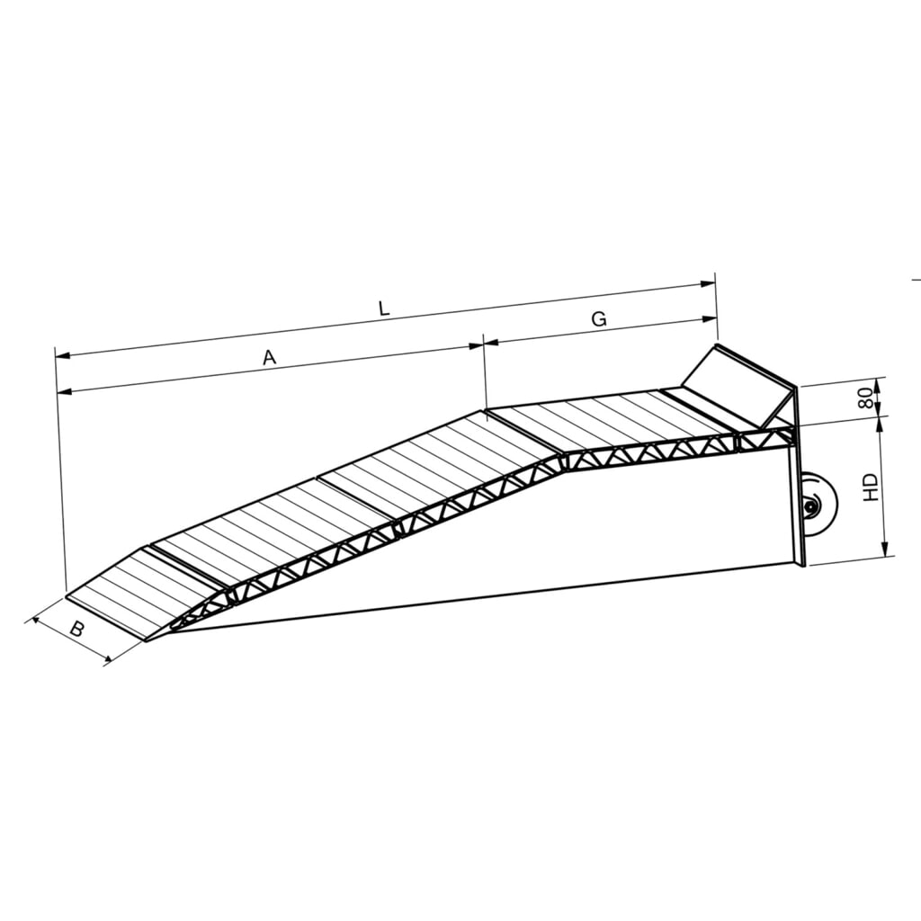 Aluminiowe kliny najazdowe, nośność 24 000 kg/para, WxSxD 145 x 500 x 1 440 mm Zdjęcie produktu nr 3: Aluminiowe kliny najazdowe, nośność 24 000 kg/para, WxSxD 145 x 500 x 1 440 mm