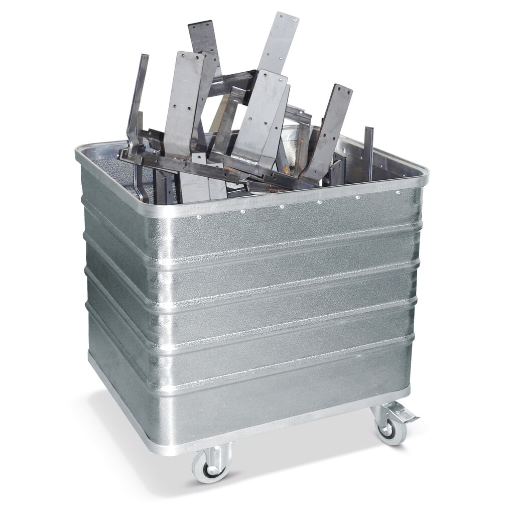 Zdjęcie produktu nr 3: Aluminiowy wózek skrzyniowy z pełną ścianą, pojemność 223 l