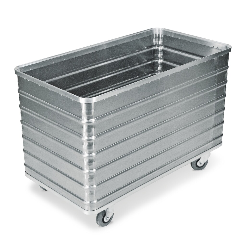 Aluminiowy wózek skrzyniowy z pełną ścianą, pojemność 560 l Zdjęcie produktu nr 1: Aluminiowy wózek skrzyniowy z pełną ścianą, pojemność 560 l