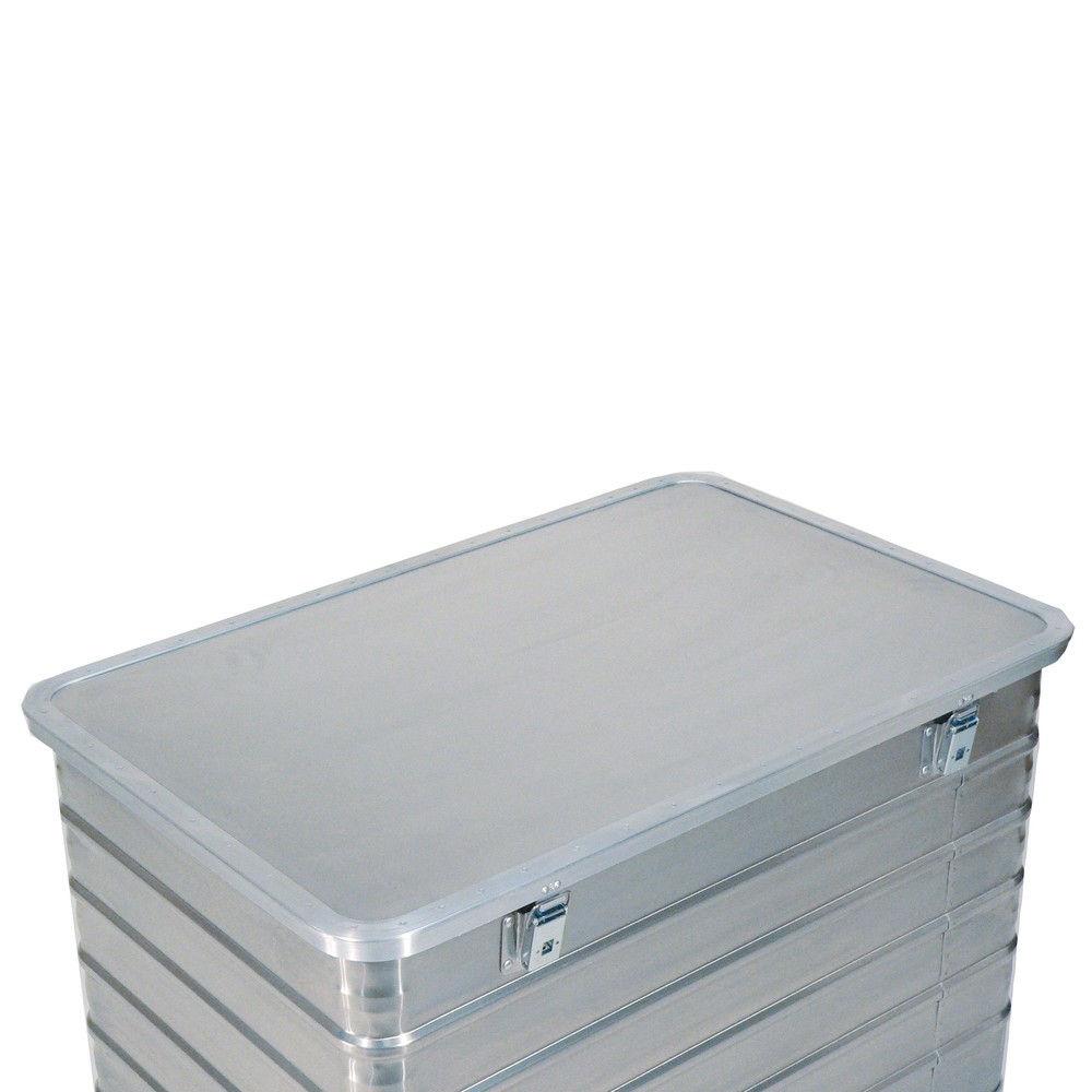 Zdjęcie produktu nr 2: Aluminiowy wózek skrzyniowy z pełną ścianą, pojemność 560 l, z pokrywą