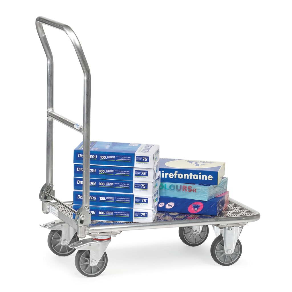 Wózek transportowy fetra® z aluminium, powierzchnia ładunkowa szer. x gł. 450 x 720 mm Zdjęcie produktu nr 3: Wózek transportowy fetra® z aluminium, powierzchnia ładunkowa szer. x gł. 450 x 720 mm
