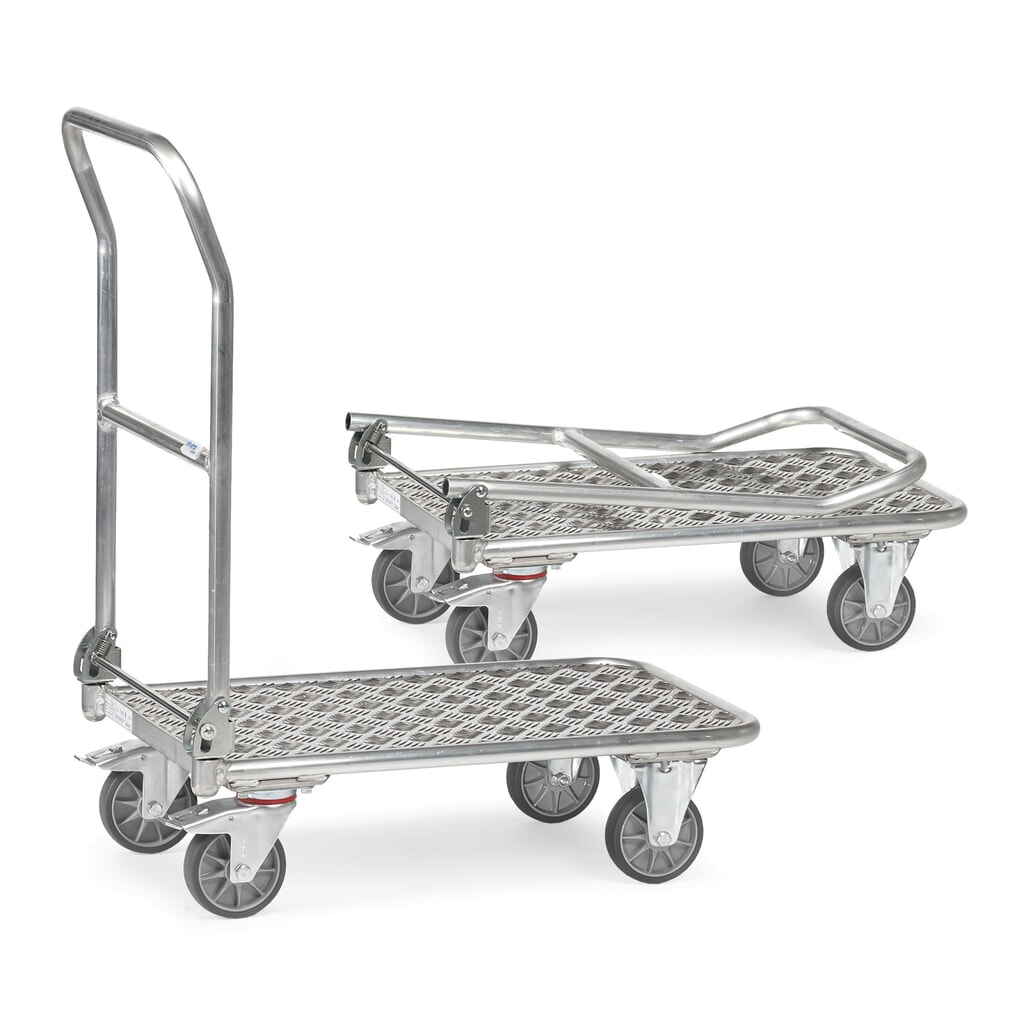 Wózek transportowy fetra® z aluminium, powierzchnia ładunkowa szer. x gł. 450 x 720 mm Zdjęcie produktu: Wózek transportowy fetra® z aluminium, powierzchnia ładunkowa szer. x gł. 450 x 720 mm