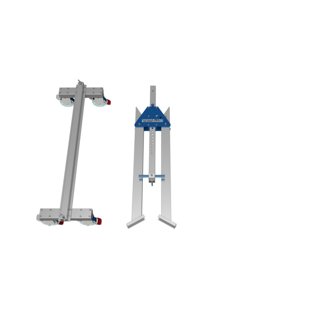 Aluminiowy żuraw bramowy z dzieloną podwójną belką, ruchomy, punkt zawieszenia 2613-3363 mm, udźwig 3000 kg Zdjęcie produktu nr 2: Aluminiowy żuraw bramowy z dzieloną podwójną belką, ruchomy, punkt zawieszenia 2613-3363 mm, udźwig 3000 kg