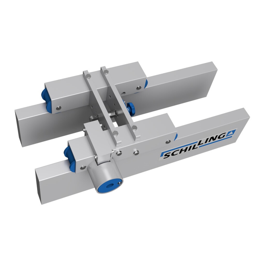 Zdjęcie produktu nr 6: Aluminiowy żuraw bramowy z dzieloną podwójną belką, ruchomy, punkt zawieszenia 2613-3363 mm, udźwig 3000 kg
