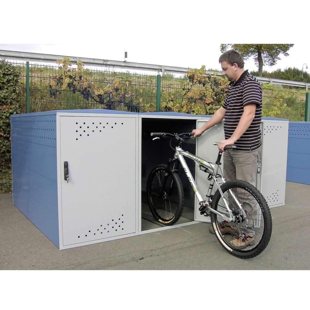 Kompletny garaż rowerowy, wys. x szer. x gł. 1250 x 800 x 2050 mm Zdjęcie produktu nr 3: Kompletny garaż rowerowy, wys. x szer. x gł. 1250 x 800 x 2050 mm