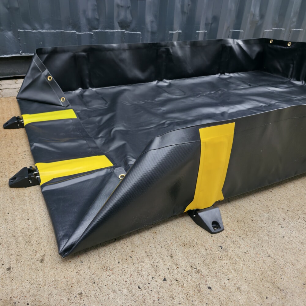 Zdjęcie produktu nr 13: Składana wanna wychwytowa Steinbock® Ultra z PCW, wys. x szer. x gł. 305 x 6100 x 6100 mm, pojemność 11.318 l