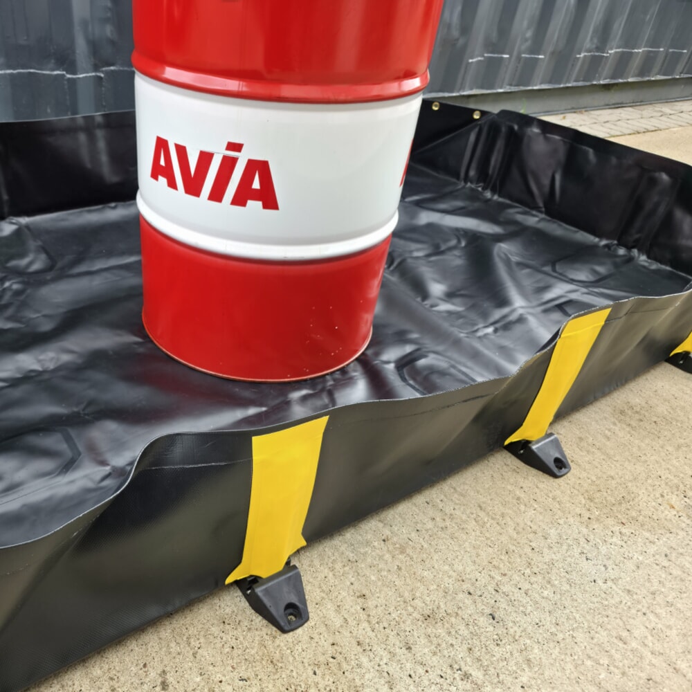 Zdjęcie produktu nr 14: Składana wanna wychwytowa Steinbock® Ultra z PCW, wys. x szer. x gł. 305 x 6100 x 6100 mm, pojemność 11.318 l