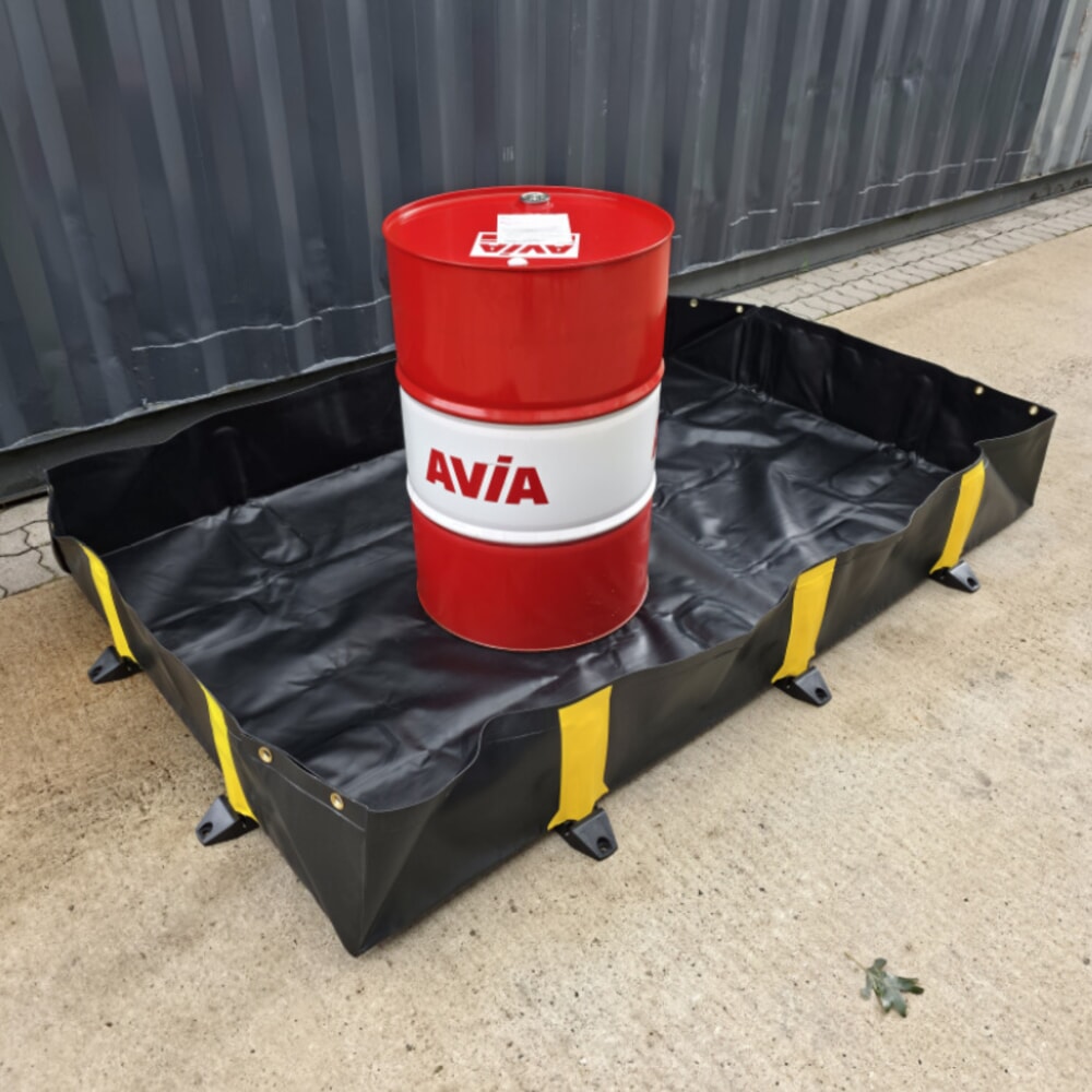 Zdjęcie produktu: Składana wanna wychwytowa Steinbock® Ultra z PCW, wys. x szer. x gł. 305 x 6100 x 6100 mm, pojemność 11.318 l