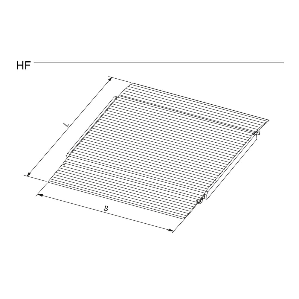Zdjęcie produktu nr 5: Ciężki pomost najazdowy, nośność 4000 kg, szer. x dł. 1 250 x 1 235 mm