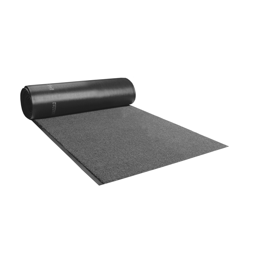 Mata podłogowa, włókno olefinowe, metr bieżący x 900 mm, kolor szary Zdjęcie produktu nr 1: Mata podłogowa, włókno olefinowe, metr bieżący x 900 mm, kolor szary