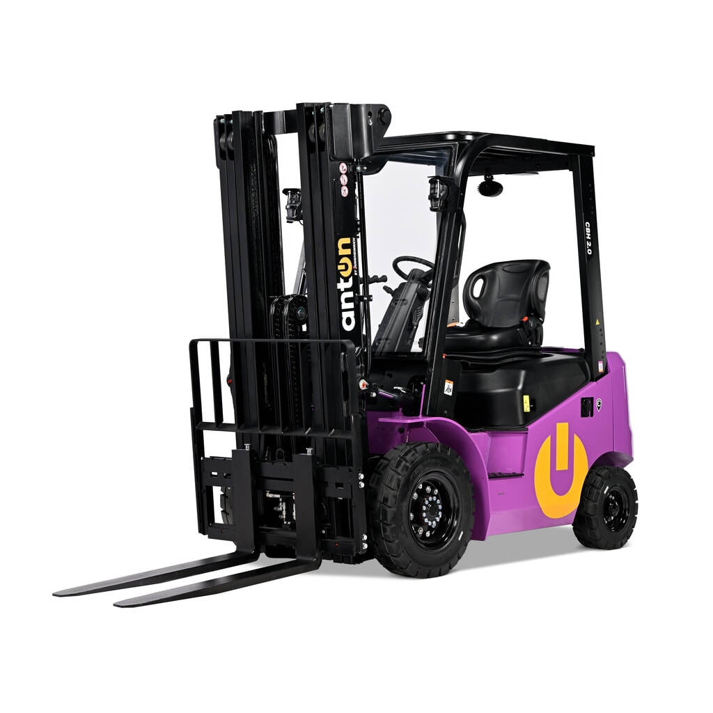 AntOn by Jungheinrich elektryczny wózek widłowy CBH 2.0 z potrójnym masztem teleskopowym, wysokość podnoszenia 4800 mm, udźwig 2000 kg, kabina ochronna przed warunkami atmosferycznymi Eco, z wbudowaną ładowarką Zdjęcie produktu nr 2: AntOn by Jungheinrich elektryczny wózek widłowy CBH 2.0 z potrójnym masztem teleskopowym, wysokość podnoszenia 4800 mm, udźwig 2000 kg, kabina ochronna przed warunkami atmosferycznymi Eco, z wbudowaną ładowarką