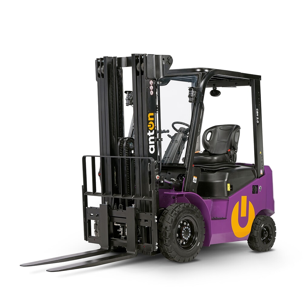 Zdjęcie produktu nr 6: AntOn by Jungheinrich elektryczny wózek widłowy CBH 2.0 z potrójnym masztem teleskopowym, wysokość podnoszenia 4800 mm, udźwig 2000 kg, kabina ochronna przed warunkami atmosferycznymi Eco, z wbudowaną ładowarką