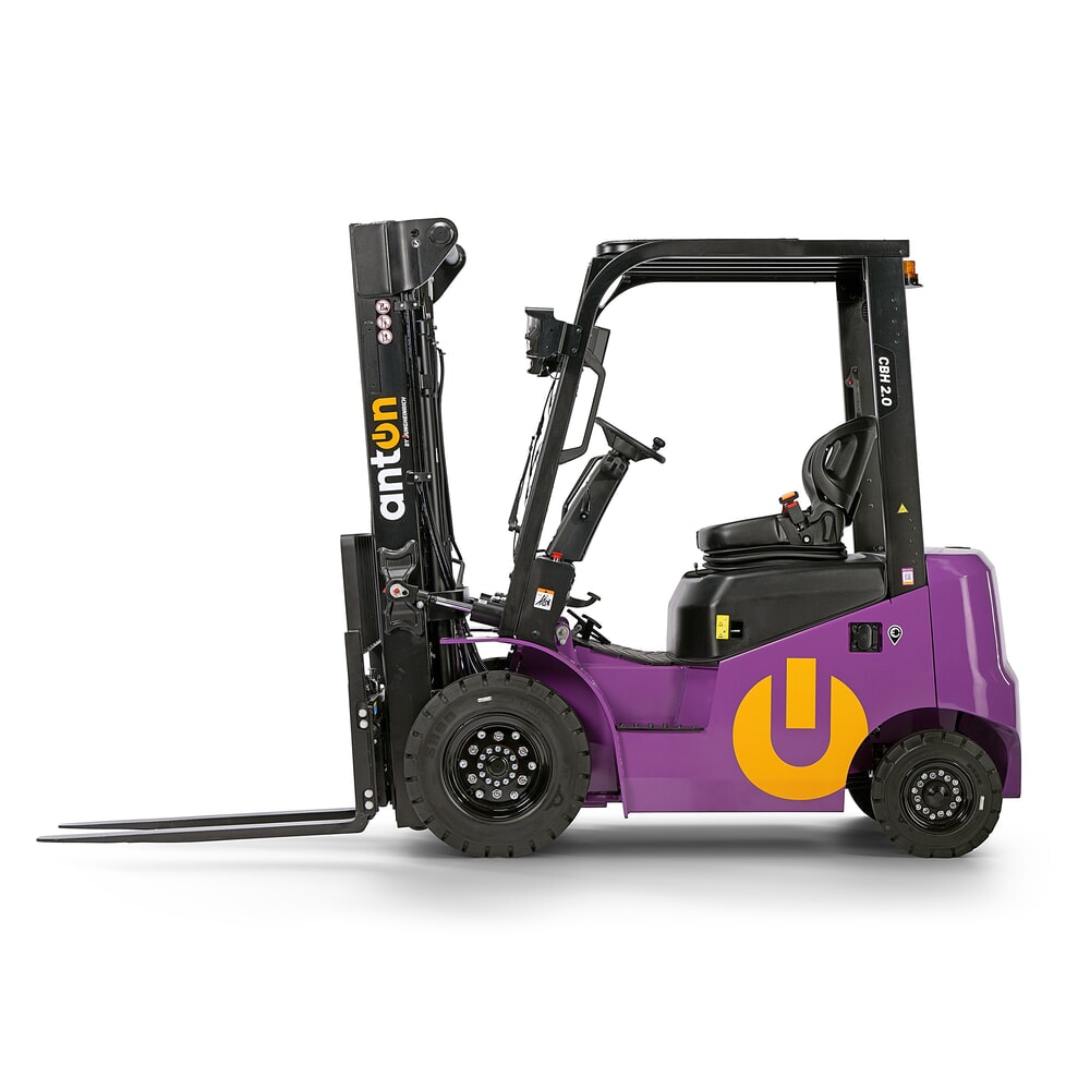 Zdjęcie produktu nr 8: AntOn by Jungheinrich elektryczny wózek widłowy CBH 2.0 z potrójnym masztem teleskopowym, wysokość podnoszenia 4800 mm, udźwig 2000 kg, kabina ochronna przed warunkami atmosferycznymi Eco, z wbudowaną ładowarką