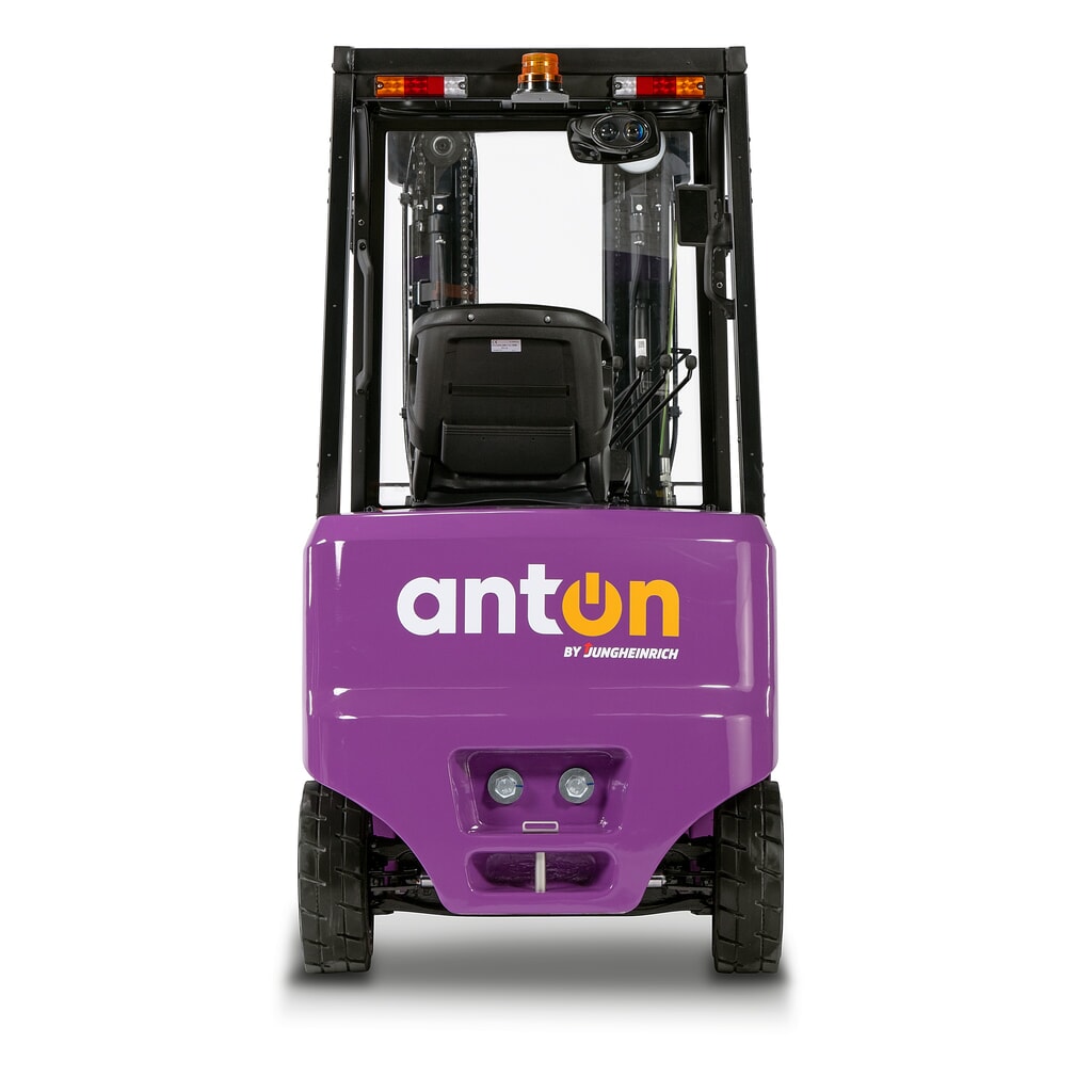 AntOn by Jungheinrich elektryczny wózek widłowy CBH 2.0 z potrójnym masztem teleskopowym, wysokość podnoszenia 4800 mm, udźwig 2000 kg, kabina ochronna przed warunkami atmosferycznymi Eco, z wbudowaną ładowarką Zdjęcie produktu nr 9: AntOn by Jungheinrich elektryczny wózek widłowy CBH 2.0 z potrójnym masztem teleskopowym, wysokość podnoszenia 4800 mm, udźwig 2000 kg, kabina ochronna przed warunkami atmosferycznymi Eco, z wbudowaną ładowarką