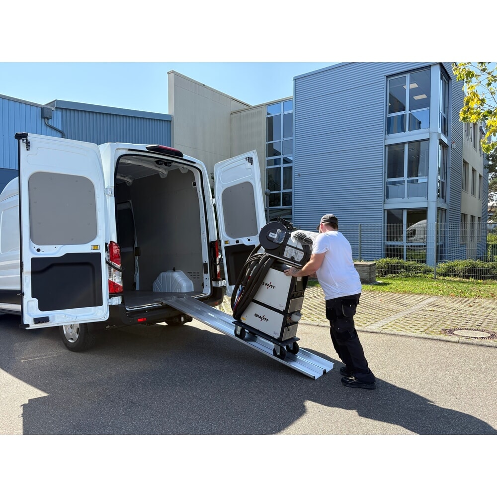 Zdjęcie produktu nr 7: Szyny przeładunkowe Universal, z krawędzią ochronną, nośność 600 kg/para, szer. x dł. 150 x 1 500 mm