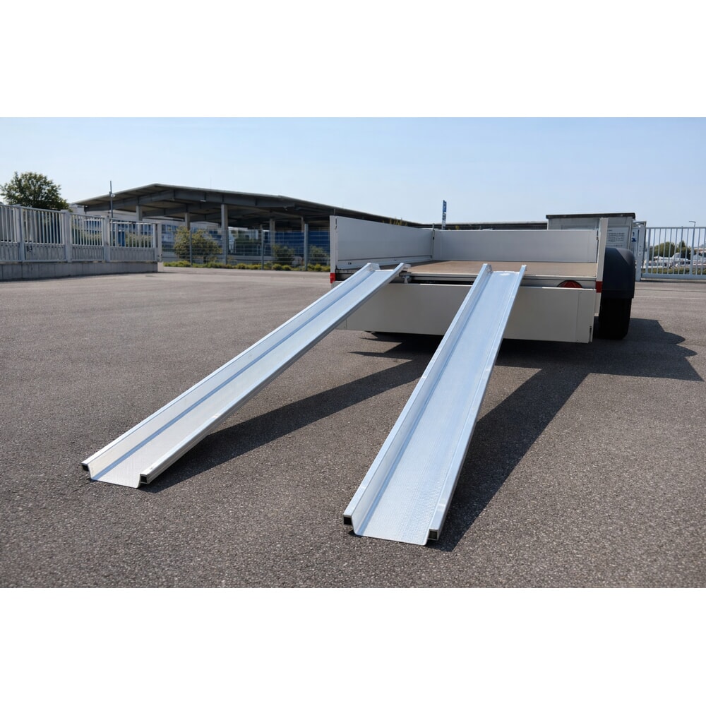 Zdjęcie produktu nr 8: Szyny przeładunkowe Universal, z krawędzią ochronną, nośność 600 kg/para, szer. x dł. 150 x 1 500 mm