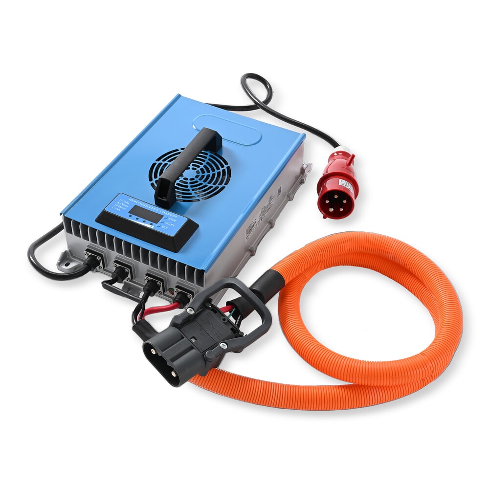 Zdjęcie produktu nr 1: Ładowarka zewnętrzna D400, 80 V, 60 A, CEE czerwona 32A, 5-pinowa – 3P+N+E do elektrycznego wózka widłowego AntOn by Jungheinrich CBH 2.0