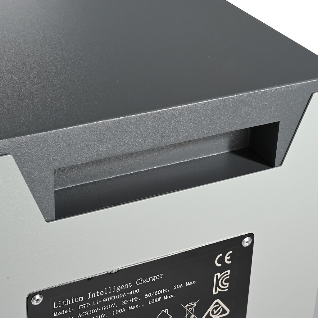 Ładowarka zewnętrzna D400, 80 V, 100 A, CEE czerwona 32A, 5-pinowa – 3P+N+E do elektrycznego wózka widłowego AntOn by Jungheinrich CBH 2.0 Zdjęcie produktu nr 9: Ładowarka zewnętrzna D400, 80 V, 100 A, CEE czerwona 32A, 5-pinowa – 3P+N+E do elektrycznego wózka widłowego AntOn by Jungheinrich CBH 2.0