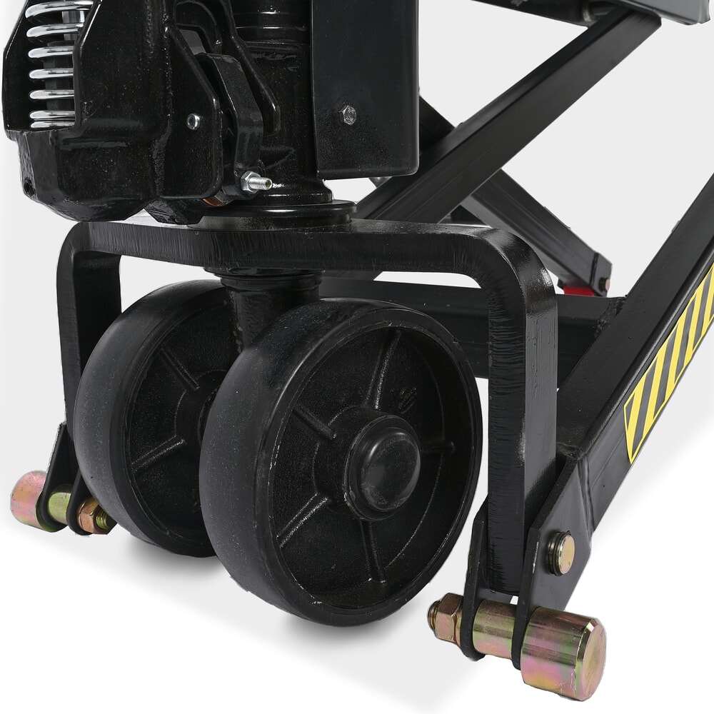 Zdjęcie produktu nr 9: Wózek paletowy z podnośnikiem nożycowym HEMMDAL PTM 1.0 Scissor, udźwig 1000 kg, długość wideł 1150 mm, poliuretan, pojedyncza rolka