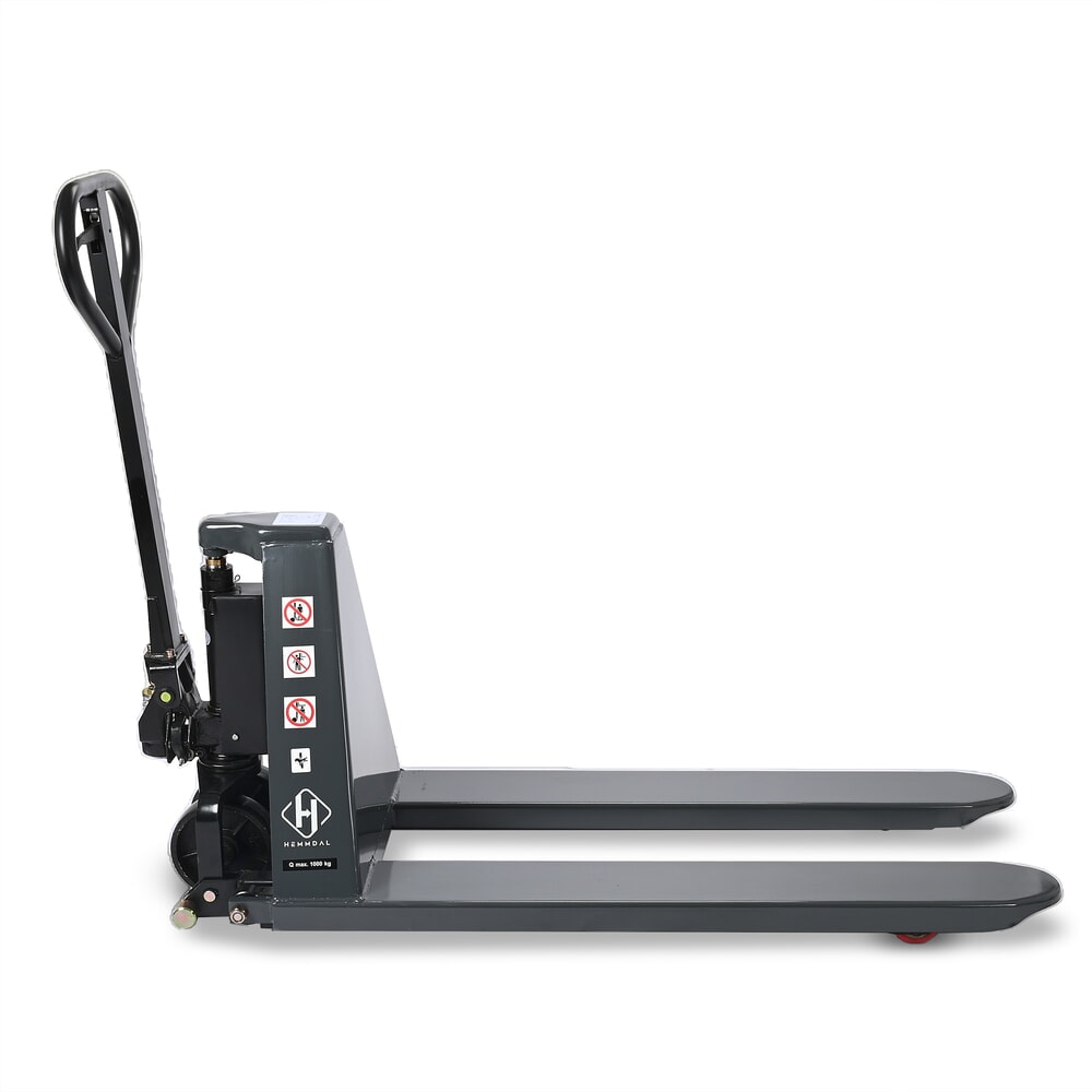 Zdjęcie produktu nr 11: Wózek paletowy z podnośnikiem nożycowym HEMMDAL PTM 1.0 Scissor, udźwig 1000 kg, długość wideł 1150 mm, poliuretan, pojedyncza rolka