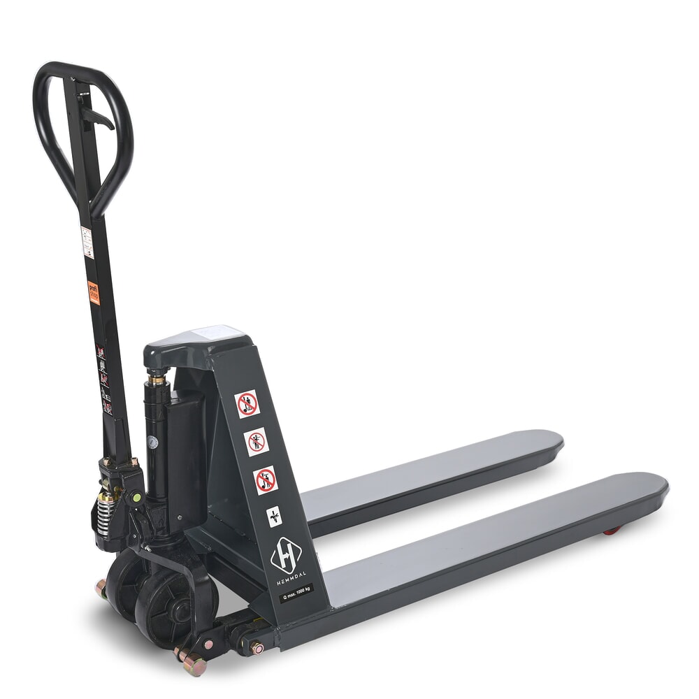 Zdjęcie produktu nr 13: Wózek paletowy z podnośnikiem nożycowym HEMMDAL PTM 1.0 Scissor, udźwig 1000 kg, długość wideł 1150 mm, poliuretan, pojedyncza rolka