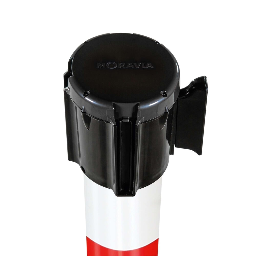 Zdjęcie produktu nr 2: Stojak do pasów ostrzegawczych Moravia, wysokość 950 mm, czerwony/biały