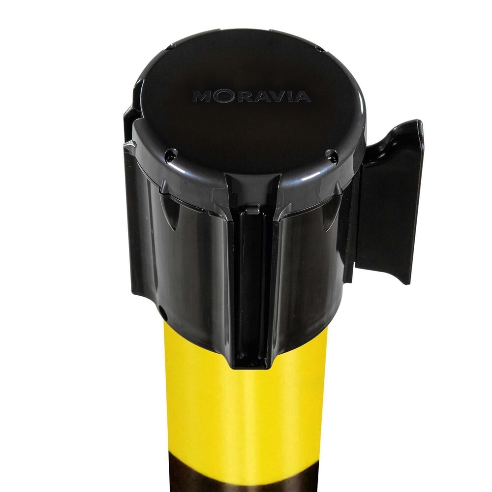 Zdjęcie produktu nr 2: Stojak do pasów ostrzegawczych Moravia, wysokość 950 mm, żółty/czarny