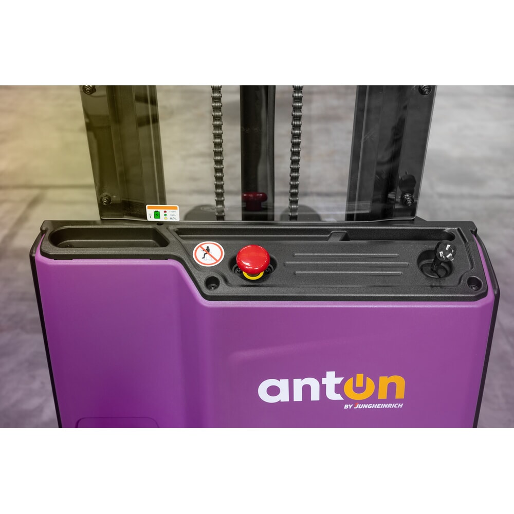 Zdjęcie produktu nr 8: AntOn by Jungheinrich akumulatorowy wózek podnośnikowy PSM 1.2 z podwójnym masztem teleskopowym, udźwig 1200 kg, wysokość podnoszenia 2522 mm