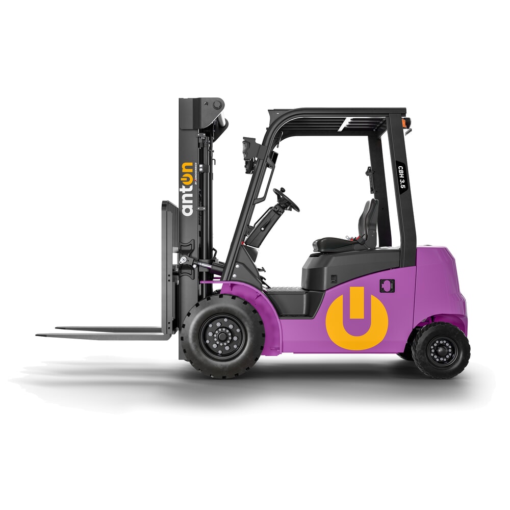 Zdjęcie produktu nr 2: AntOn by Jungheinrich elektryczny wózek widłowy CBH 3.5 z podwójnym masztem teleskopowym, wysokość podnoszenia 3300 mm, udźwig 3500 kg, w zestawie zewnętrzna ładowarka 80 V, 60 A, CEE, 5-pin