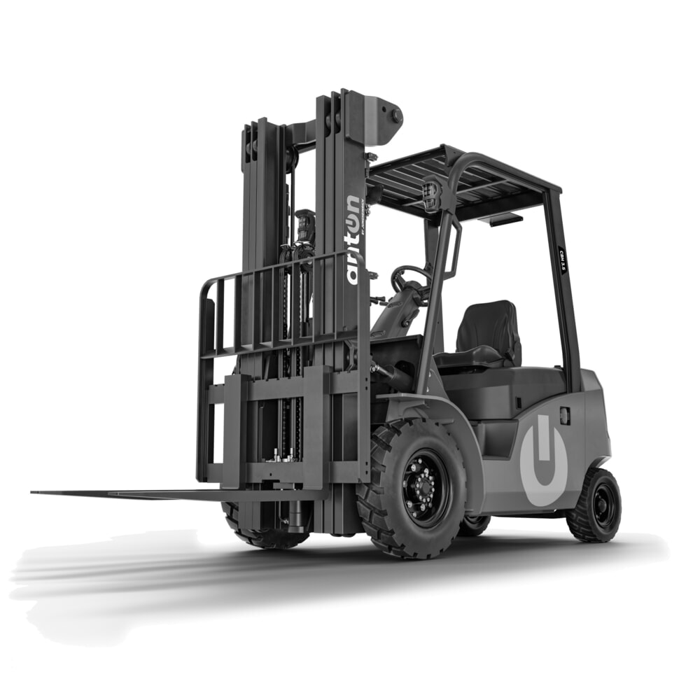 Zdjęcie produktu nr 1: AntOn by Jungheinrich elektryczny wózek widłowy CBH 3.5 z podwójnym masztem teleskopowym, wysokość podnoszenia 3300 mm, udźwig 3500 kg, w zestawie zewnętrzna ładowarka 80 V, 60 A, CEE, 5-pin