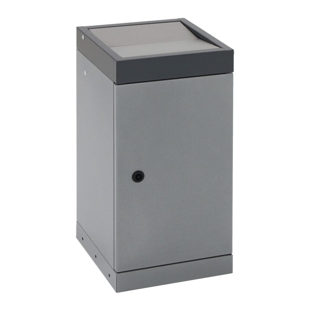 Zdjęcie produktu nr 6: Pojemnik na surowce wtórne stumpf® z drzwiczkami, 1 x 30 l, pokrywa antracytowa
