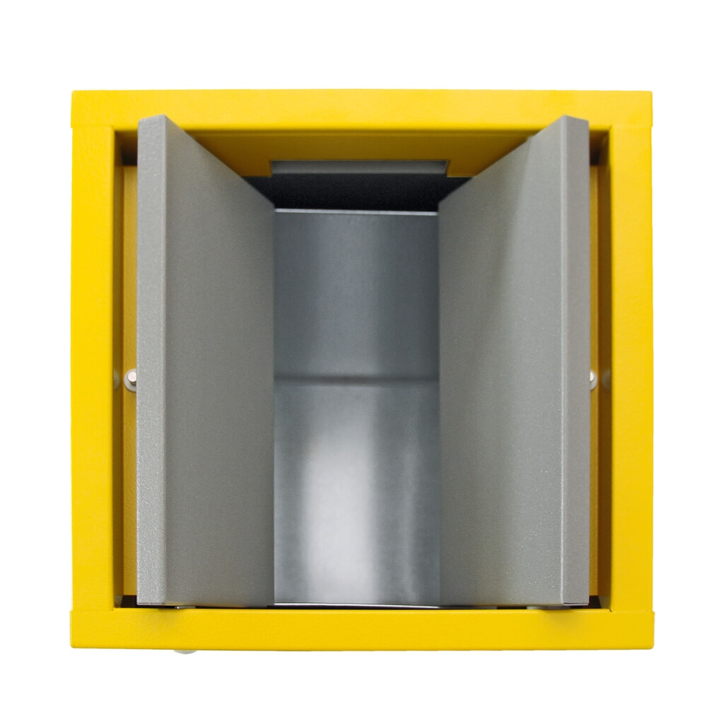 Pojemnik na surowce wtórne stumpf® z drzwiczkami, 1 x 30 l, pokrywa żółta Zdjęcie produktu nr 7: Pojemnik na surowce wtórne stumpf® z drzwiczkami, 1 x 30 l, pokrywa żółta