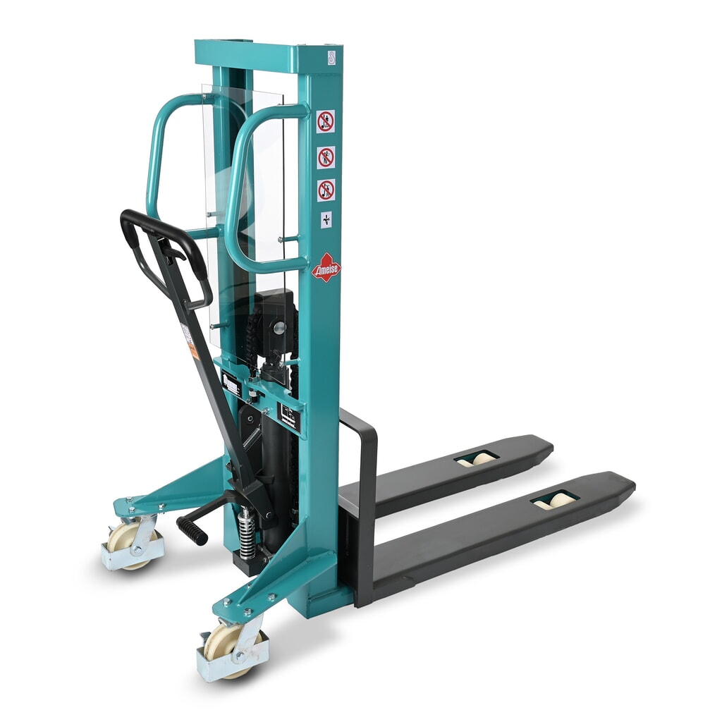 Hydrauliczny wózek widłowy Ameise® PSM 1.0 z masztem pojedynczym, wysokość podnoszenia 1000 mm, udźwig 1000 kg Zdjęcie produktu: Hydrauliczny wózek widłowy Ameise® PSM 1.0 z masztem pojedynczym, wysokość podnoszenia 1000 mm, udźwig 1000 kg